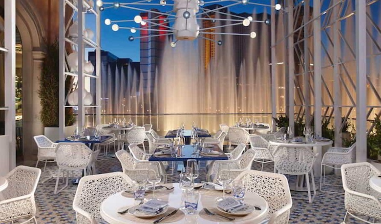 A screenshot of the dining area at Lago restaurant in the Bellagio Hotel and Casino Las Vegas