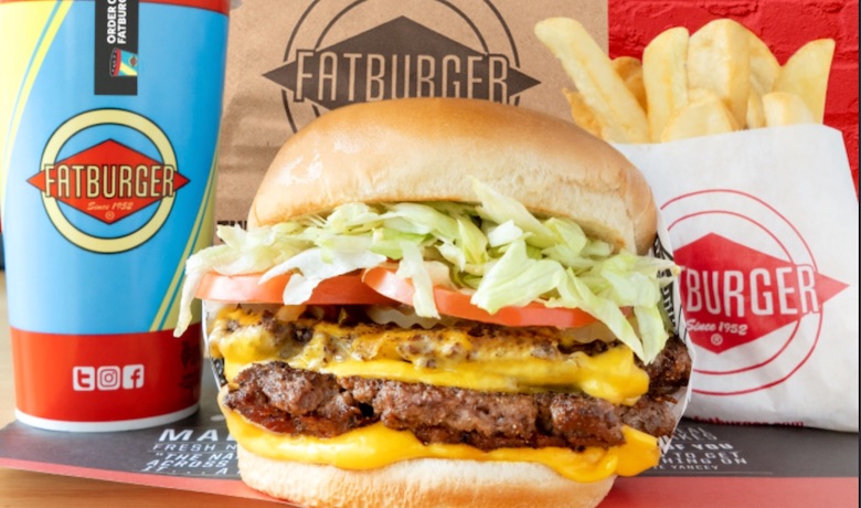 A screenshot of various food items from Fatburger. A restaurant in the Excalibur Hotel and Casino Las Vegas.