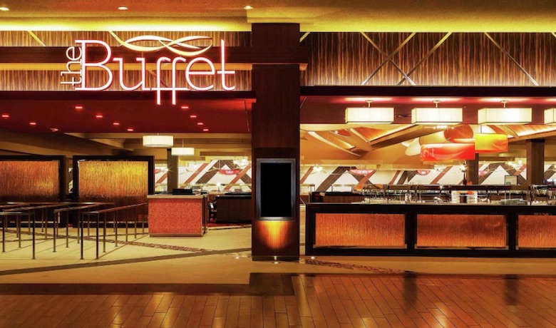 A screenshot of The Buffet restaurant in the Excalibur Hotel and Casino Las Vegas.