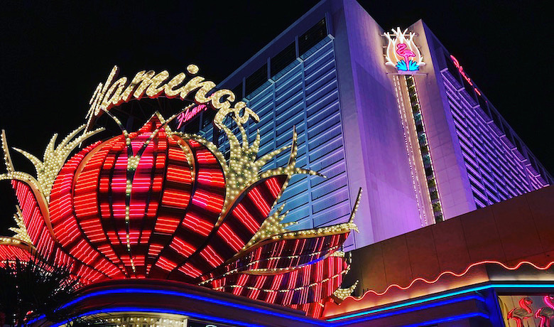 Las Vegas Photo Flamingo Hotel Casino the Strip Night 