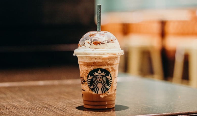 A screenshot of a drink from Starbucks. A coffee shop in the Treasure Island Hotel and Casino Las Vegas.