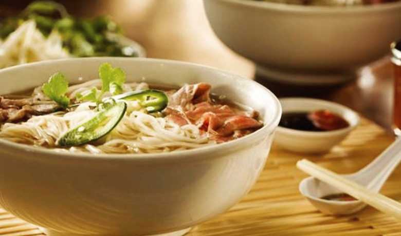 A screenshot of a bowl of Pho from Pho - Vietnamese restaurant in the Treasure Island Hotel and Casino Las Vegas.