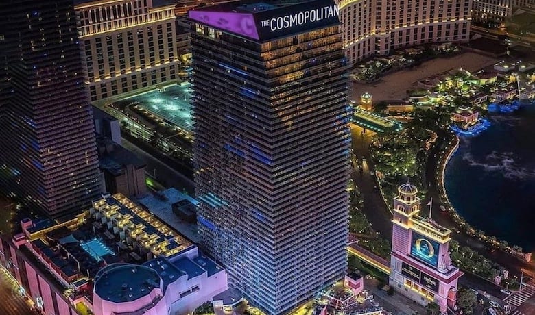Screenshot of the Cosmopolitan Hotel and Casino in Las Vegas Nevada.