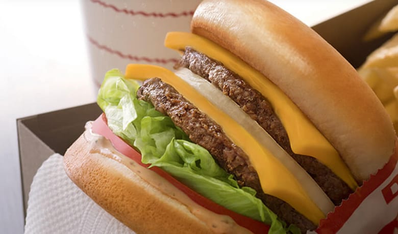 A screenshot of an entree from In-N-Out Burger in The Linq Hotel and Casino Las Vegas.