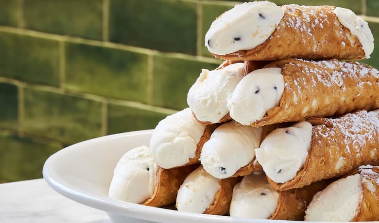 A screenshot of cannolis from The Boss Cafe in The Linq Hotel and Casino Las Vegas.