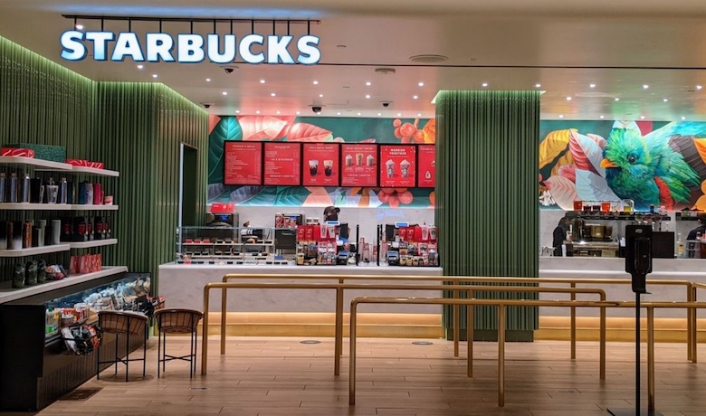 A screenshot of the Starbucks in the Sahara Hotel and Casino Las Vegas.