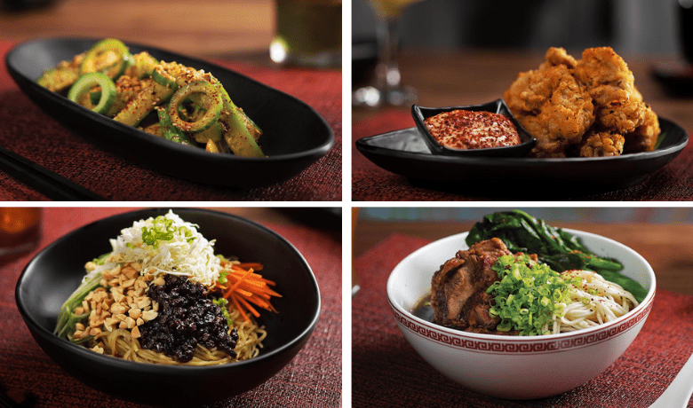 A screenshot of various appetizer dishes from Chi Asian Kitchen Restaurant in The Stratosphere Hotel and Casino Las Vegas.