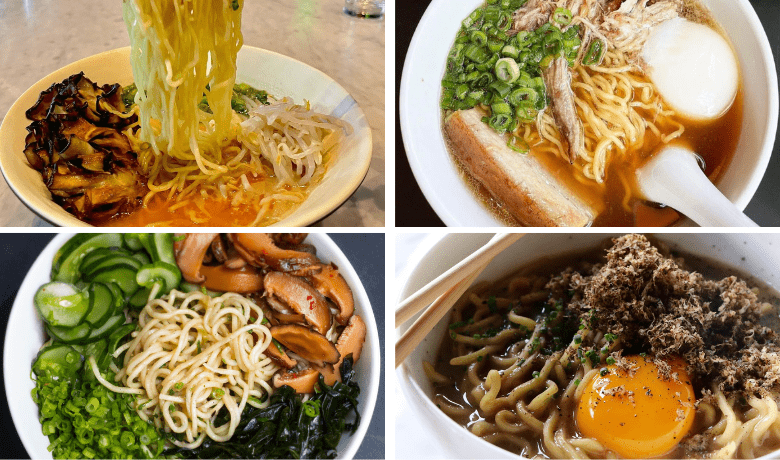 A screenshot of various noodle dishes from Momofuku Restaurant in the Cosmopolitan Hotel and Casino Las Vegas.