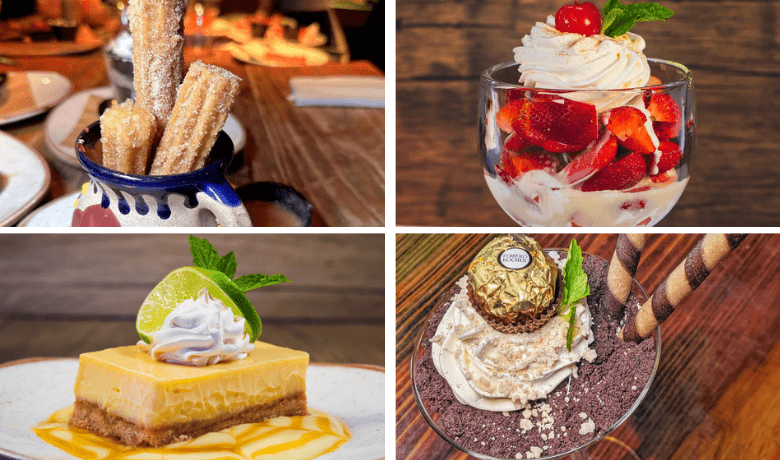 A screenshot of various desserts from Senor Frog's Mexican Restaurant in the Treasure Island Hotel and Casino Las Vegas.