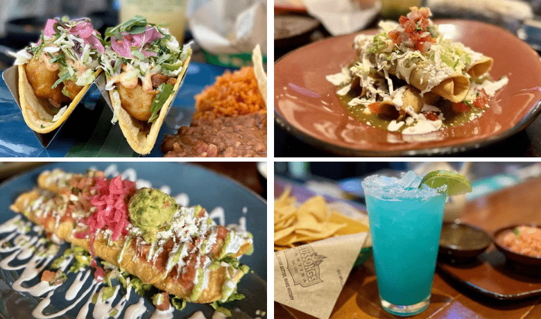 A screenshot of various menu highlights from Hussong's Cantina in the Mandalay Bay Hotel and Casino Las Vegas.