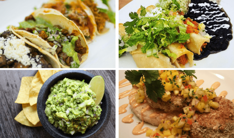 A screenshot of various tacos, enchiladas, and appetizers from Canonita Mexican Restaurant in the Venetian Hotel and Casino Las Vegas.