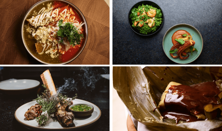 A screenshot of various entrees from Casa Playa Mexican Restaurant in the Encore Hotel and Casino Las Vegas.