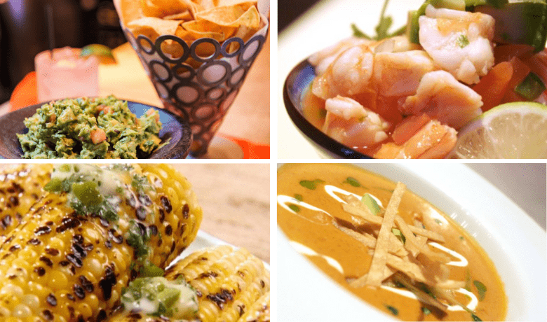 A screenshot of various appetizers from Yolo's Mexican Grill in Planet Hollywood Hotel and Casino Las Vegas.