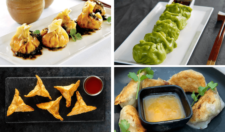 A screenshot of various dim sum dishes from Chin Chin Cafe and Sushi Bar in the New York New York Hotel and Casino Las Vegas.