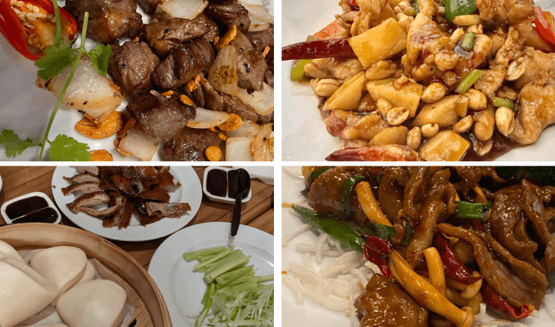 A screenshot of various entrees from Hong Kong Cafe in Palazzo Hotel and Casino Las Vegas.