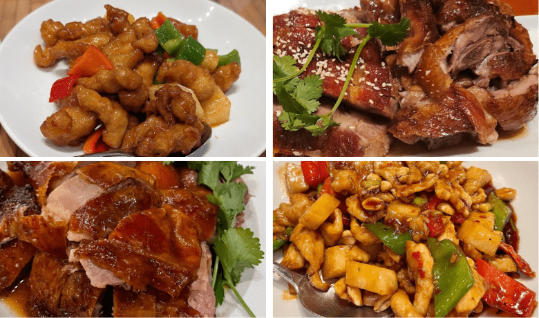 A screenshot of various duck and chicken dishes from Hong Kong Cafe in Palazzo Hotel and Casino Las Vegas.