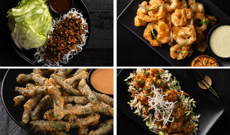 A screenshot of various appetizers from P.F. Chang's Restaurant in Planet Hollywood Hotel and Casino Las Vegas.