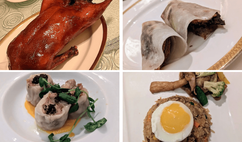 A screenshot of various duck dishes from Wing Lei Restaurant in the Wynn Hotel and Casino Las Vegas.