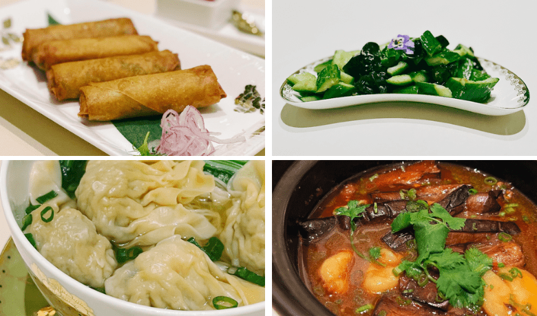 A screenshot of various appetizer and soup dishes from Genting Palace Restaurant in Resorts World Hotel and Casino Las Vegas.