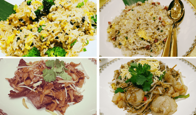 A screenshot of fried rice and noodle dishes from Genting Palace Restaurant in Resorts World Hotel and Casino Las Vegas.