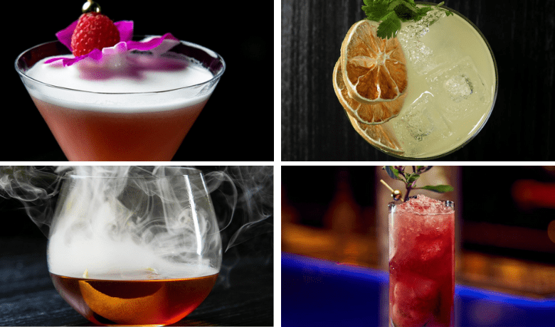 A screenshot of various cocktail drinks from Hakkasan Restaurant in the MGM Grand Hotel and Casino Las Vegas.