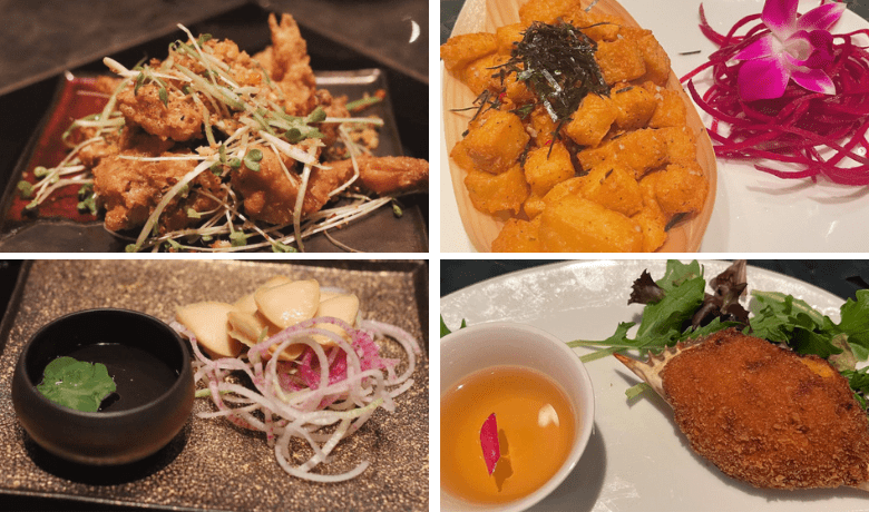 A screenshot of various appetizer dishes from Red Plate Restaurant in the Cosmopolitan Hotel and Casino Las Vegas.