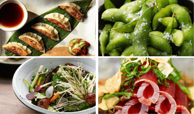 A screenshot of various appetizer and salad dishes from Zuma Restaurant in the Cosmopolitan Hotel and Casino Las Vegas.