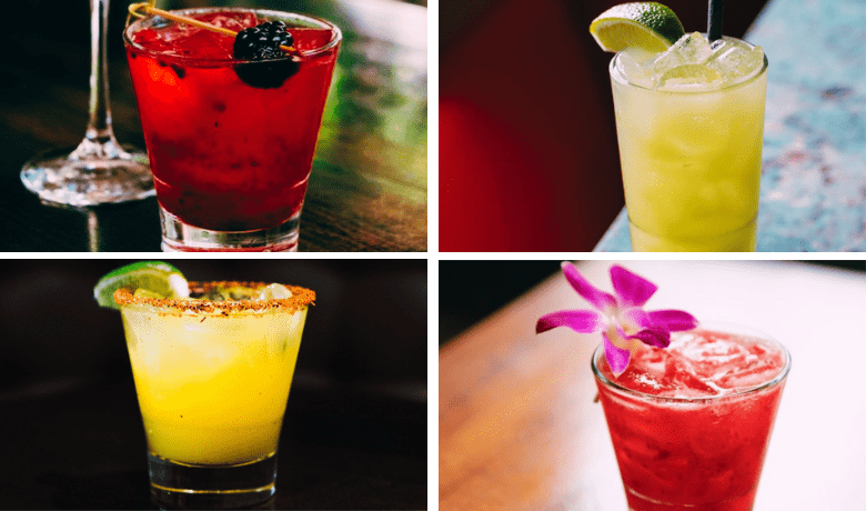 A screenshot of various alcoholic drinks from KOI Restaurant in Planet Hollywood Hotel and Casino Las Vegas.