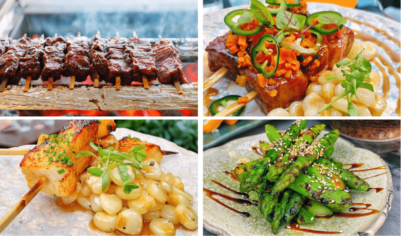 A screenshot of various small plates from SUSHISAMBA Restaurant in the Venetian Hotel and Casino Las Vegas.