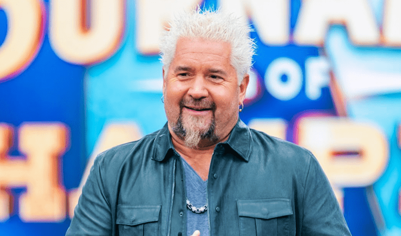 A screenshot of celebrity chef Guy Fieri.