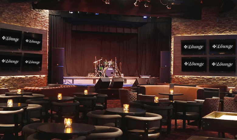 A screenshot of the ambiance at The Lounge in the Excalibur Hotel and Casino Las Vegas.