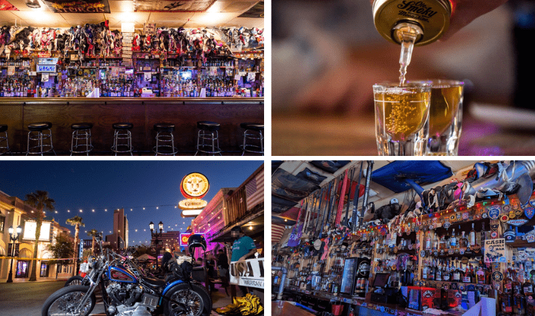 A screenshot of the atmosphere and ambiance and moonshine shots from Hogs and Heifers Saloon Country Bar on N 3rd Street Las Vegas.