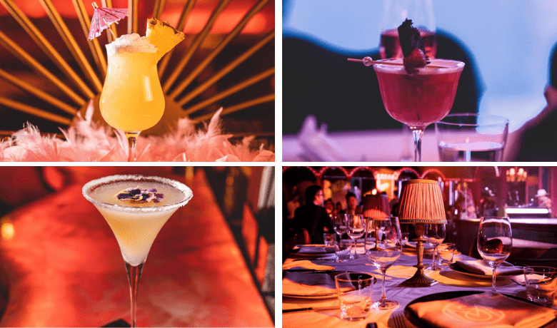 A screenshot of various cocktails from The Mayfair Supper Club Speakeasy at the Bellagio Hotel and Casino Las Vegas.