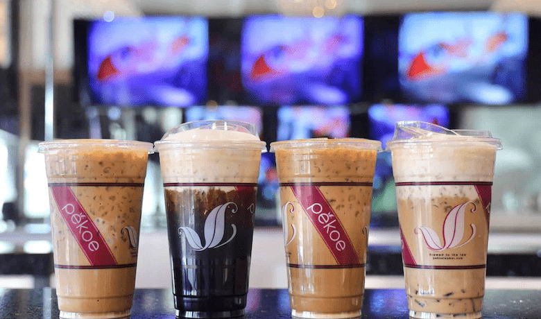 A screenshot of various drinks from Pekoe Tea Bar in the MGM Grand National Harbor Hotel and Casino.