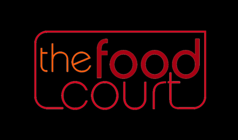 The food court logo at Seminole Hard Rock Hotel and Casino in Hollywood Florida. The food court consists of Egg, Healthy, Shake & Burger, Lucille's, Asian Palace, and Sirrico's Pizza.